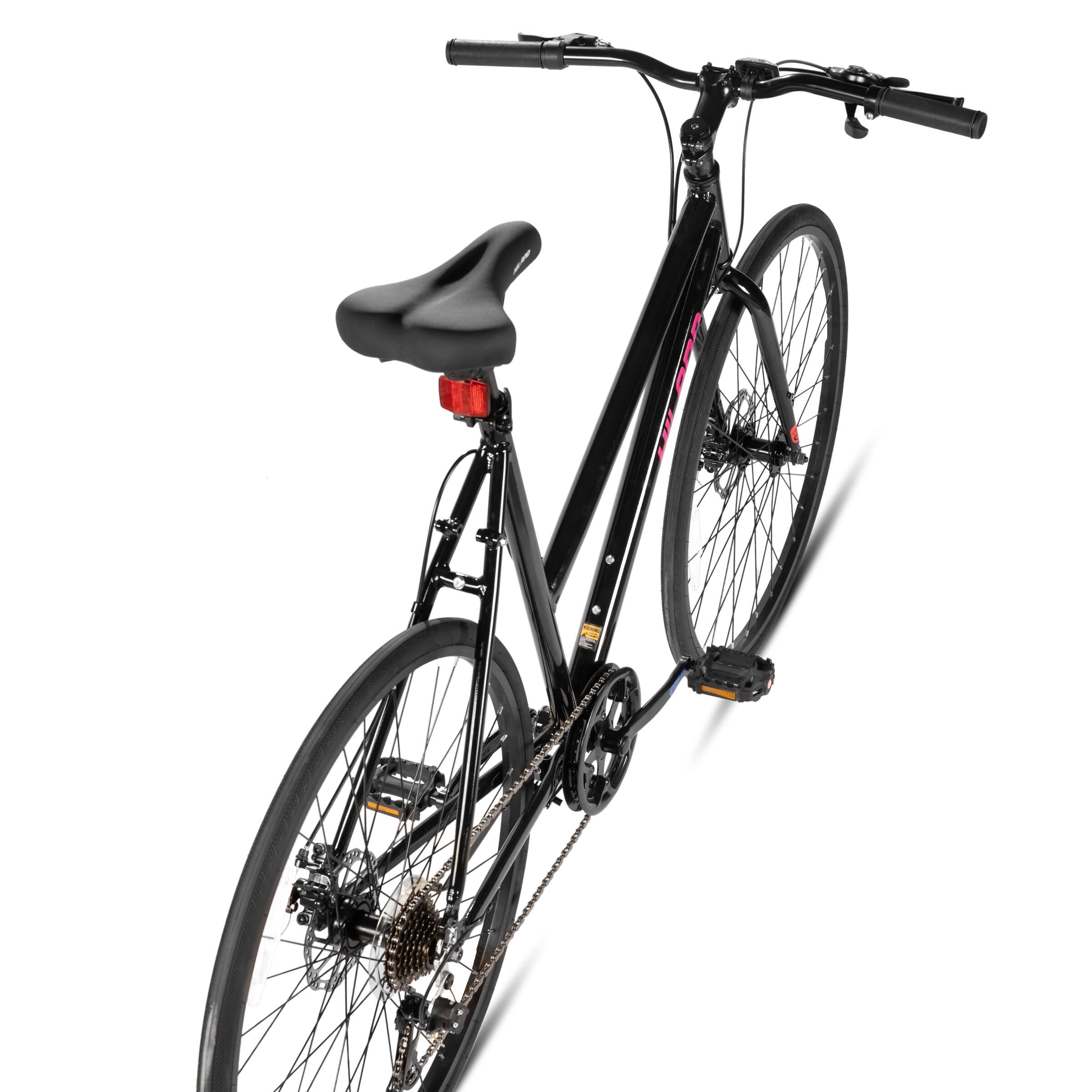 Alt View 6. HILAND - HILAND Velo 700C Hybrid Bike - City Bicycle for Men Women - Black - L Size - Black.