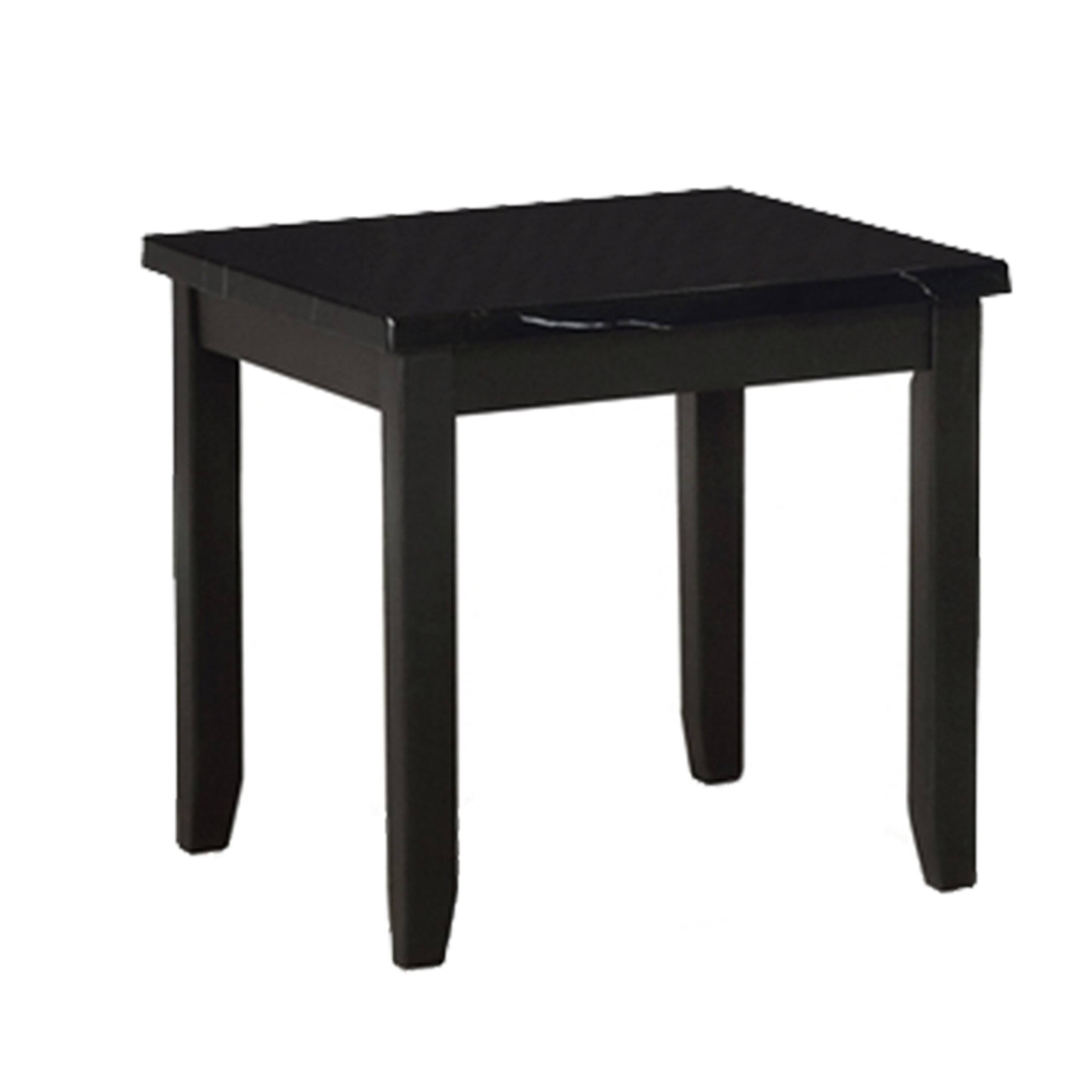 Alt View 2. Manhattan Lane - Lide 3 Piece Coffee Table and End Table Set, Faux Marble Top, Black Wood - Black.