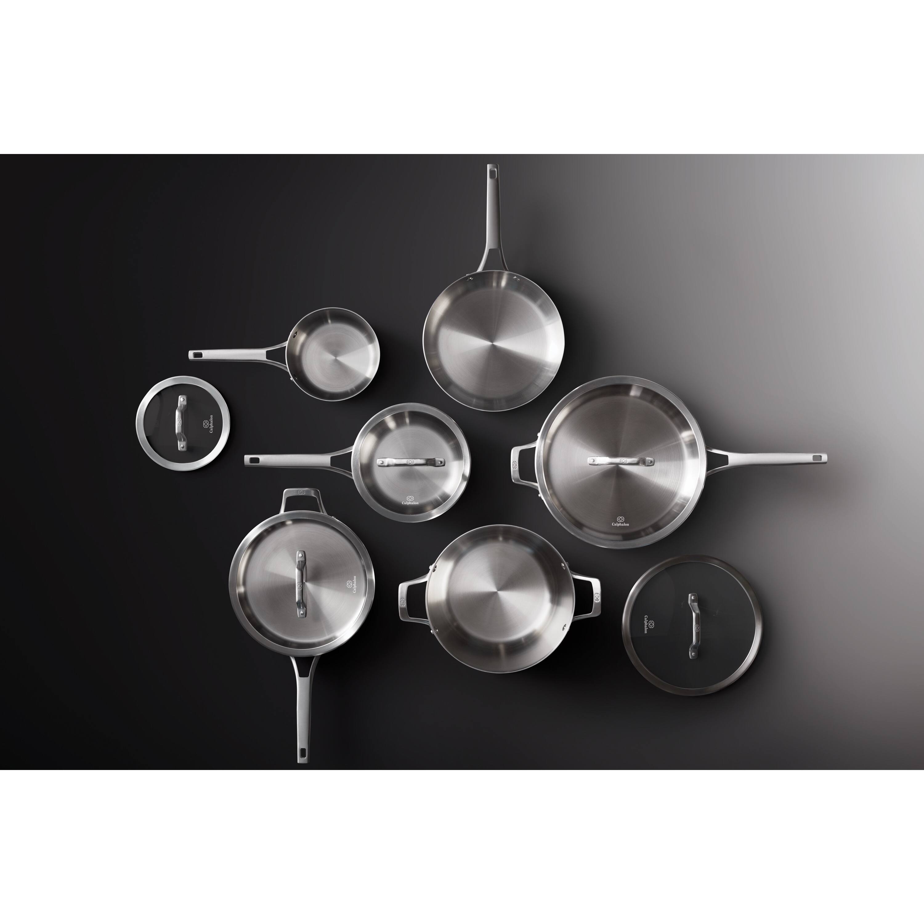 Angle. Calphalon - Premier™ Stainless Steel 11-Piece Set - Stainless Steel.