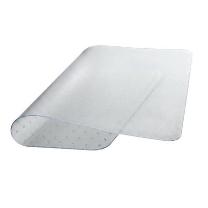 Front. Floortex - Vinyl Rectangular Chair Mat for Carpets up to 1/4" - 45" x 53" - Clear.