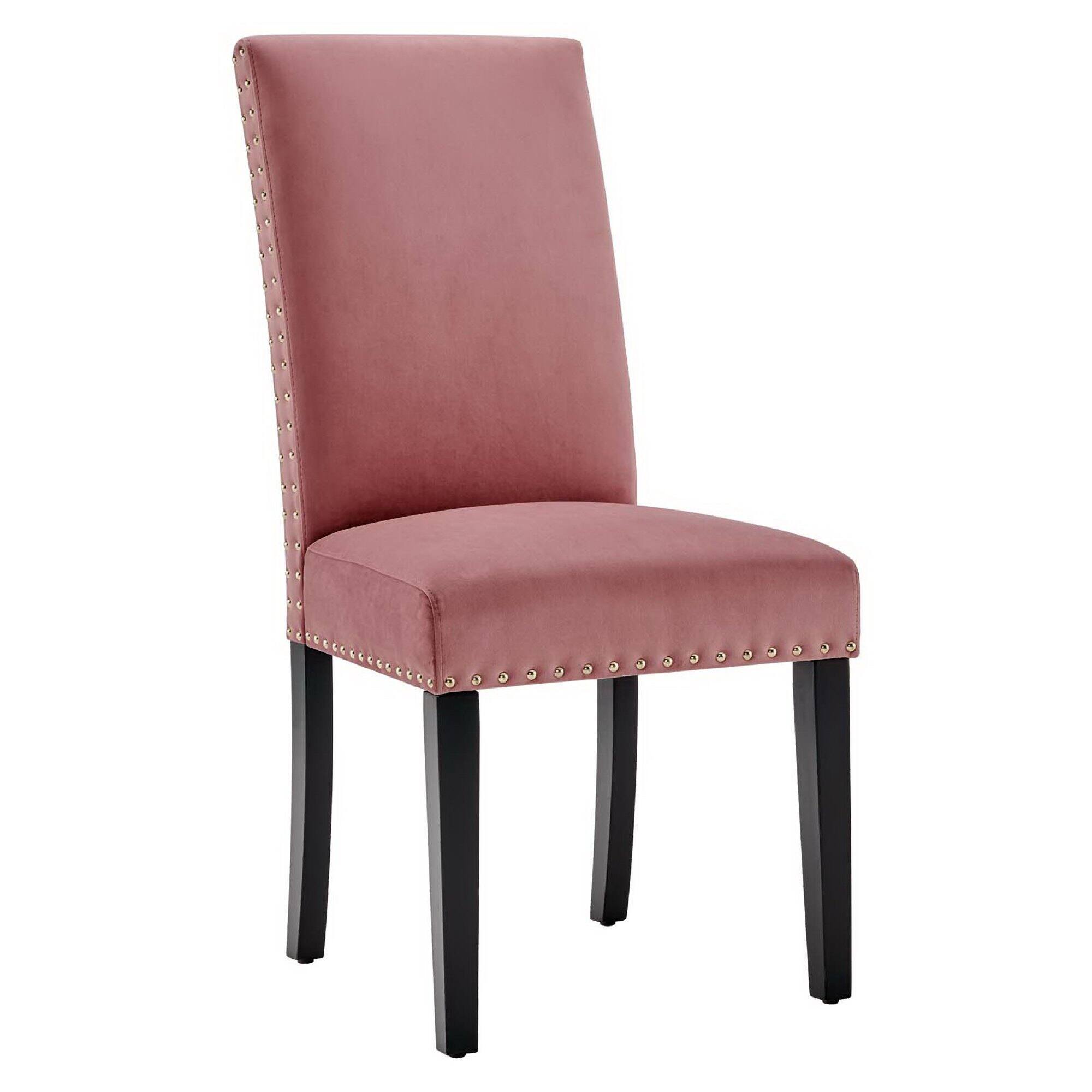 Alt View 2. Modway - Parcel Performance Velvet Dining Side Chairs Set of 2 by Modway - Dusty Rose.