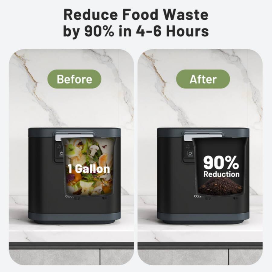 Lyko Composter LUCKY ONE 4L Electric Kitchen Composter with LED Display & Carbon ...