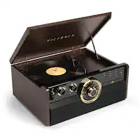 Victrola - Bluetooth Audio System - Gold/Brown/Black - Front_Zoom