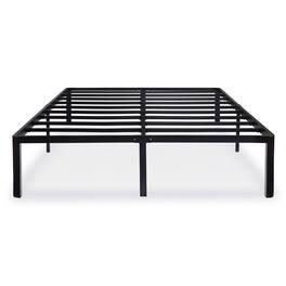 Hivvago - Twin size Modern Round Edge Metal Platform Bed Frame - Black