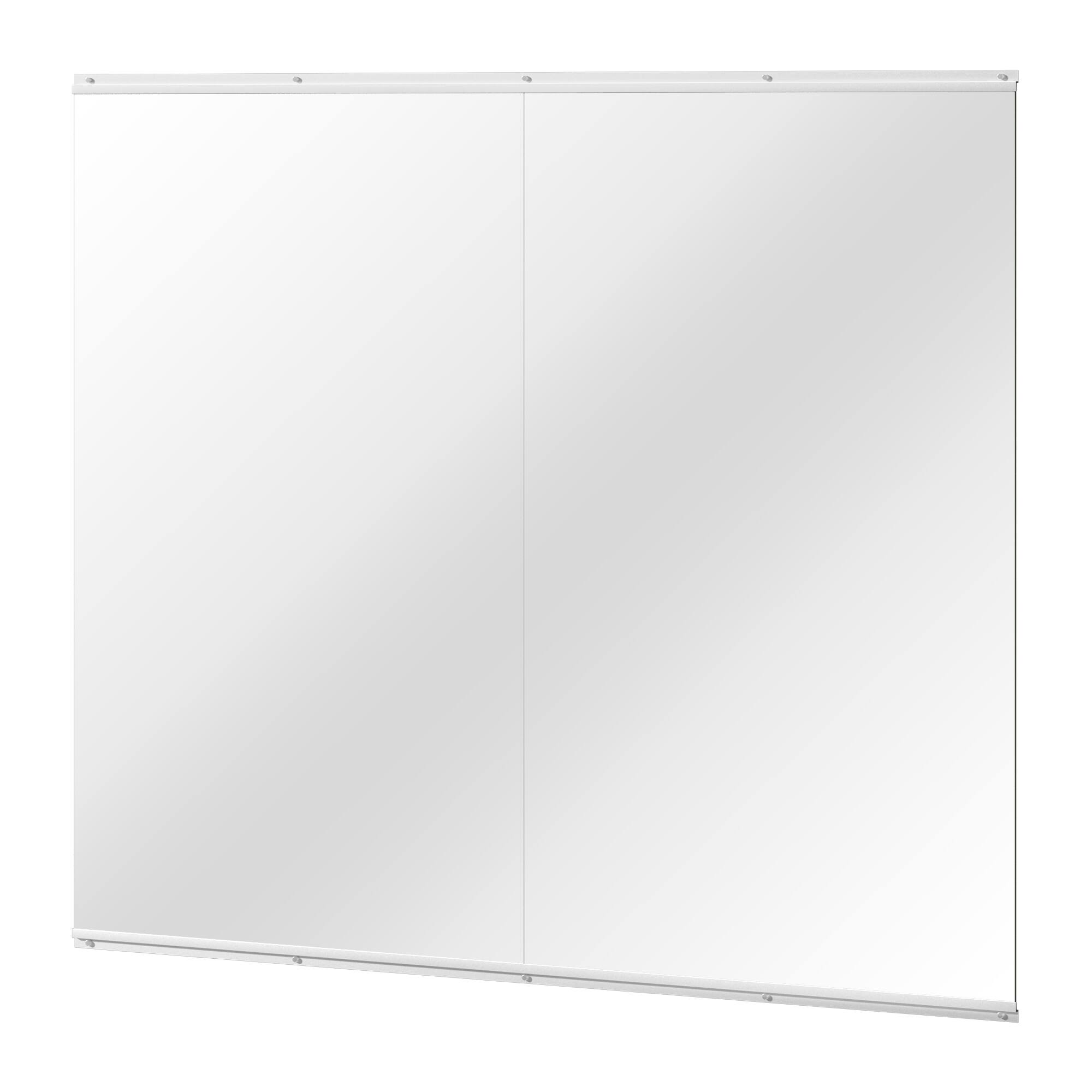 APRILSOUL - 72 in. W x 60 in. Rectangular Polished Tempered Glass Full Length Wall Mirror - Silver