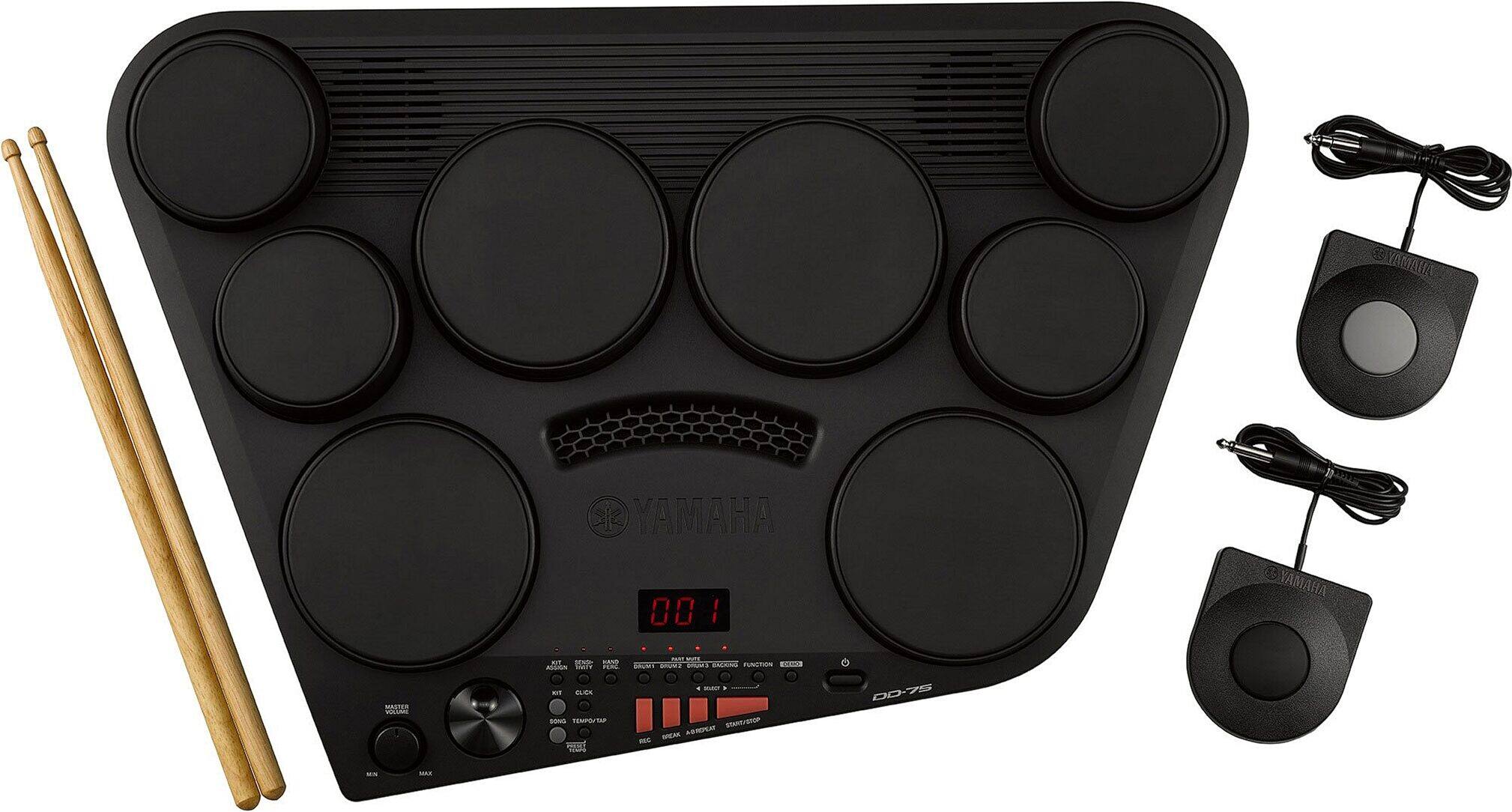 Front. Yamaha - Yamaha DD75 Compact Digital Drums with PA150 Power Supply - Black.