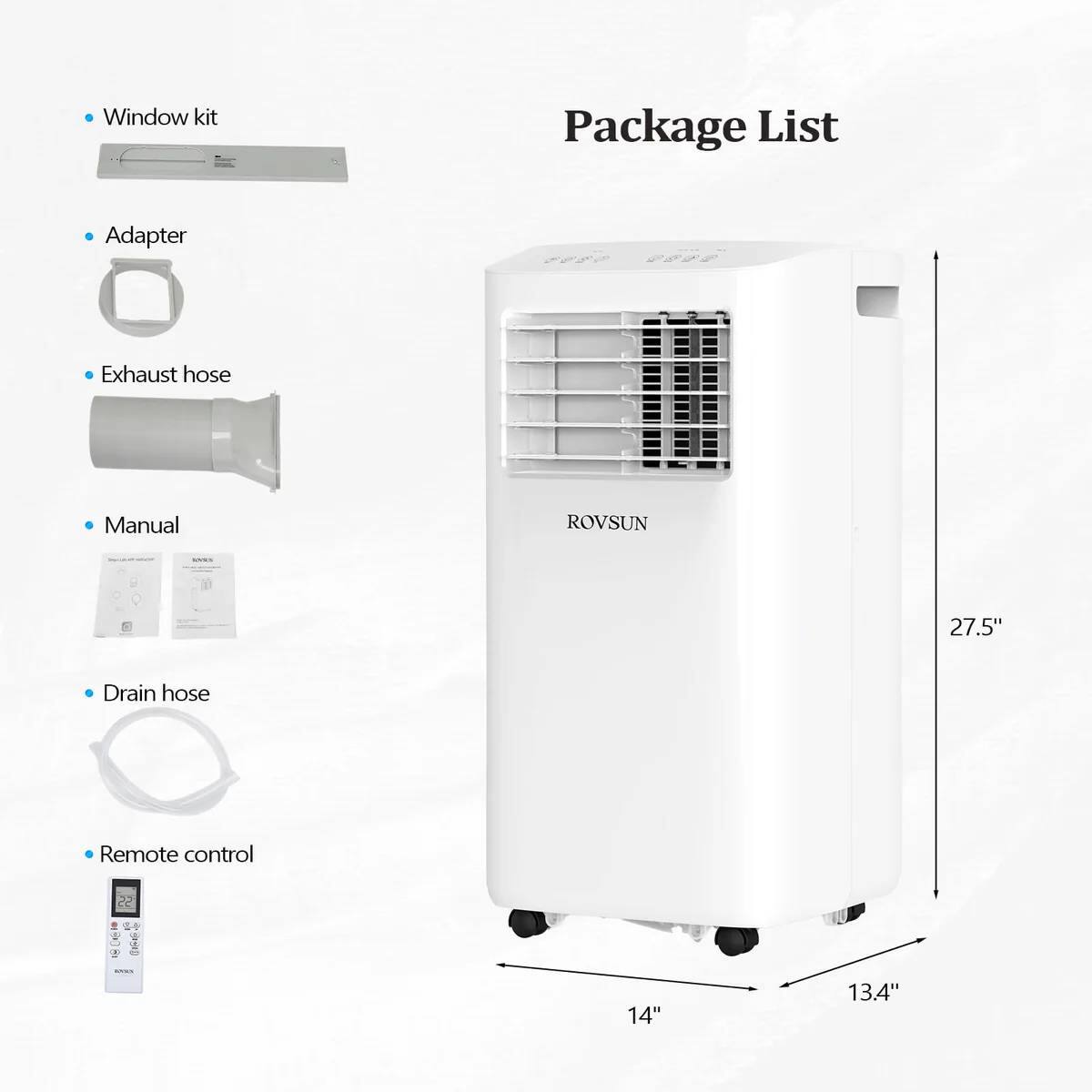 Alt View 1. Winado - 10000 BTU Cool WiFi Portable Air Conditioner, 3-in-1 Portable AC with Cooling  & Dehumidifier & Fan Mode - White.