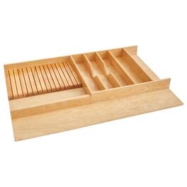 Rev-A-Shelf - Trim to Fit Shallow Knife Block Drawer Insert, 33.13'' x 22'', 4WUTKB - Natural