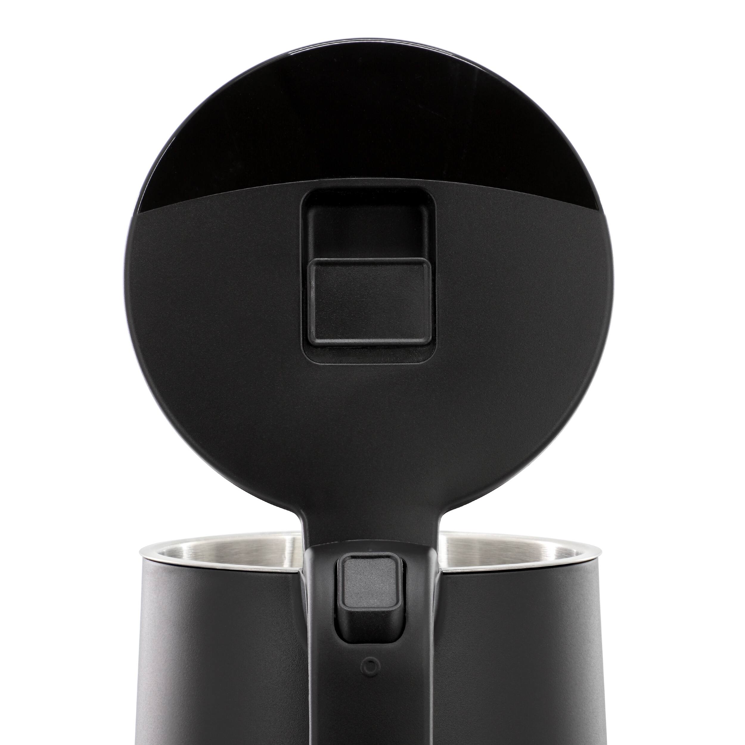 Alt View 3. MegaChef - MegaChef 1.8 Quart Stainless Steel Electric Tea Kettle in Black - Black.