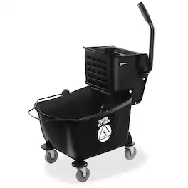 Dryser - Commercial Mop Bucket with Side Press Wringer - 26 Quart - Black