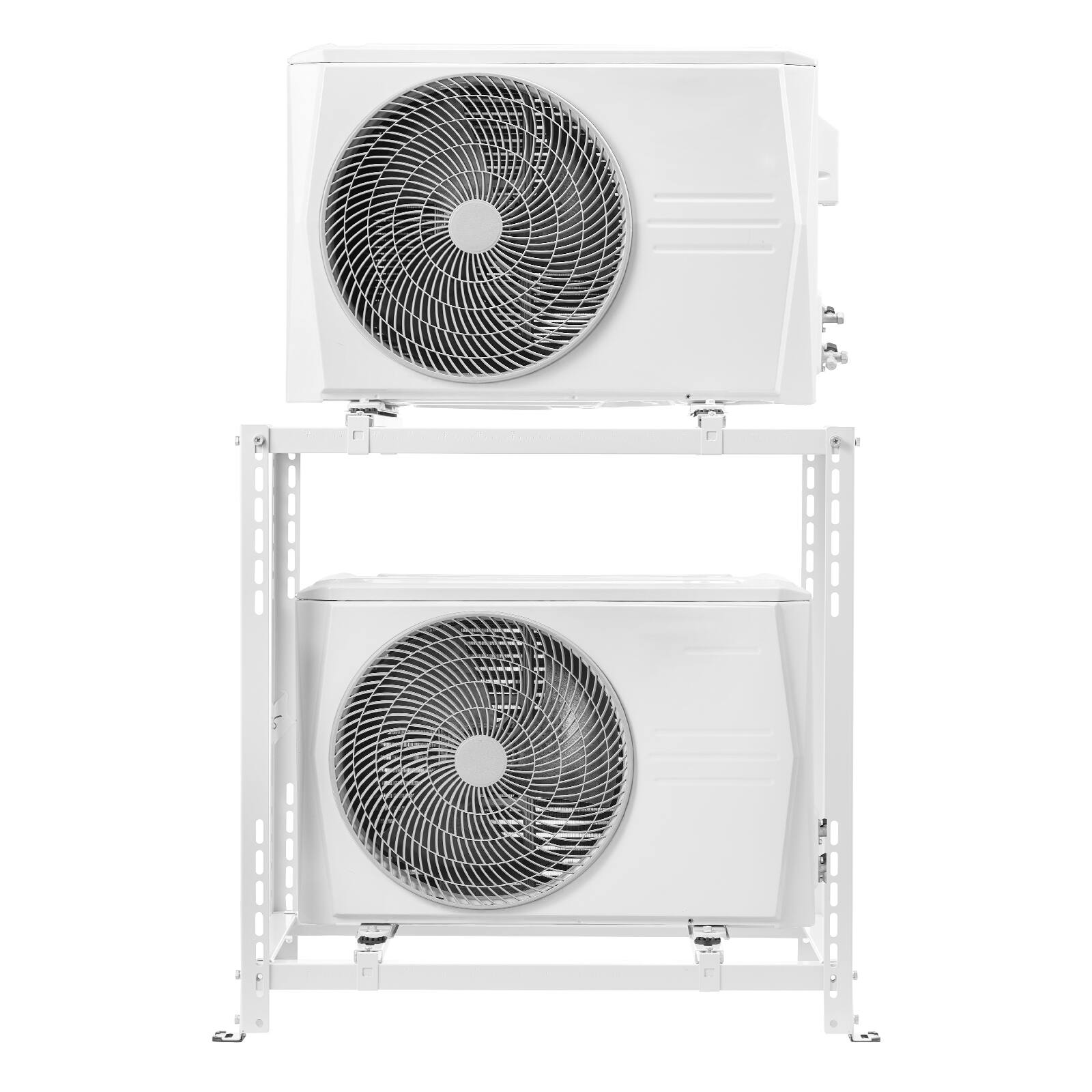 Alt View 5. VEVOR - Mini Split Ground Stand, Anti-Vibration Mini Split Stand for 9000-18000 BTU Ductless Air Conditioner Heat Pump - White.