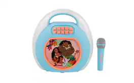 eKids - Disney Moana Bluetooth Karaoke Machine for Kids with Wireless Microphone