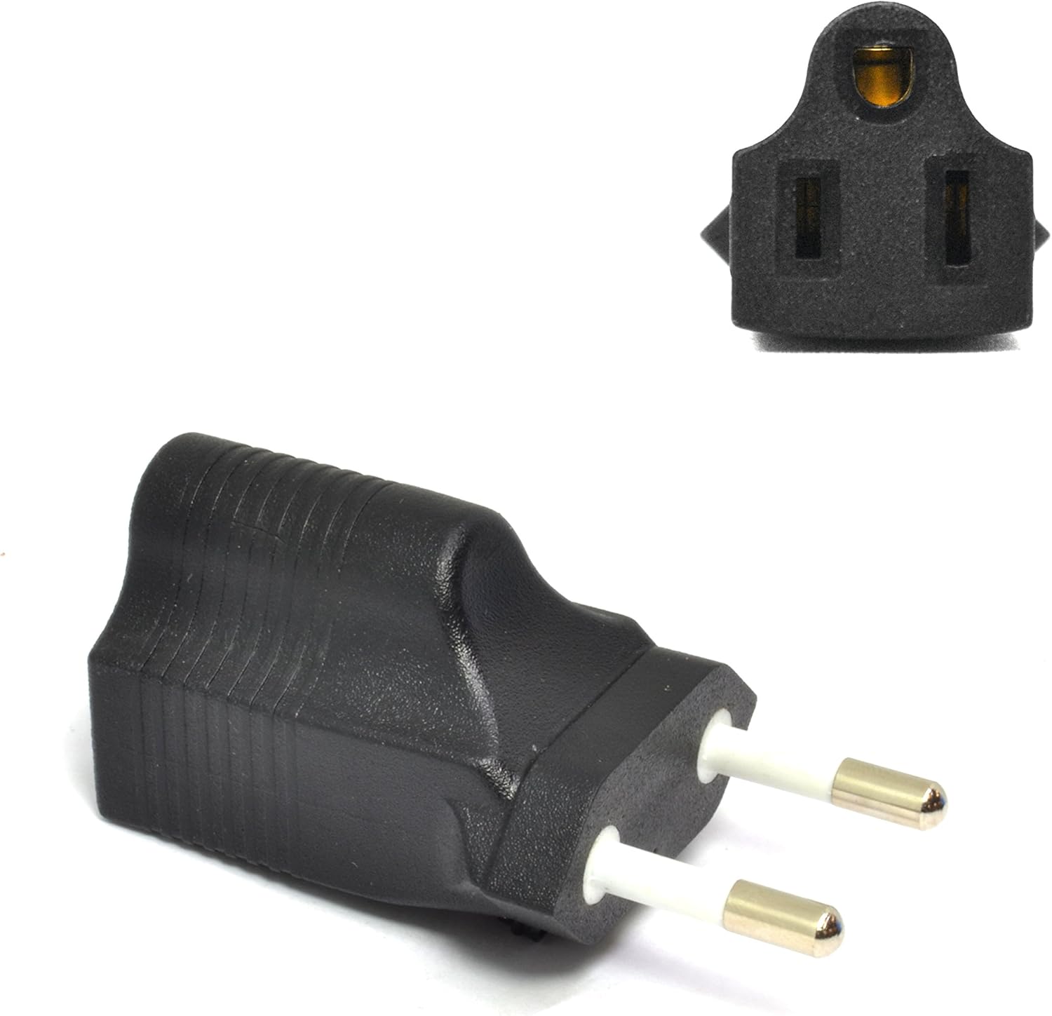 Ceptics - Most of Europe Travel Power Plug Adapter (Type C, CEE 7/16) – ETL Certified, Industrial Grade (IG-9C) - Black