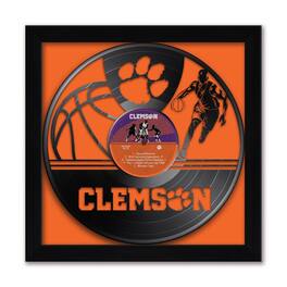 Sporticulture - Clemson Tigers Framed 13" x 13" Vinyl Record Art Print - Orange