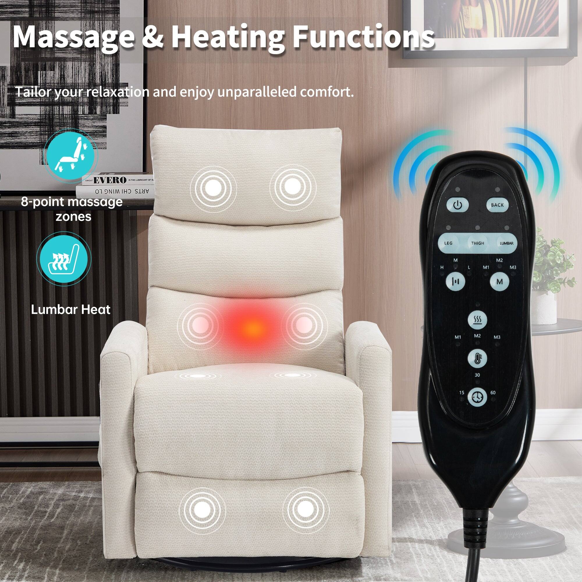 Massage & Heating Functions

Tailor your relaxation and enjoy unparalleled comfort.

8-point massage zones

Lumbar Heat