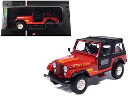 1983 Jeep Renegade Top 1/24 Diecast Model by IXO Models - Red with Stripes and Black