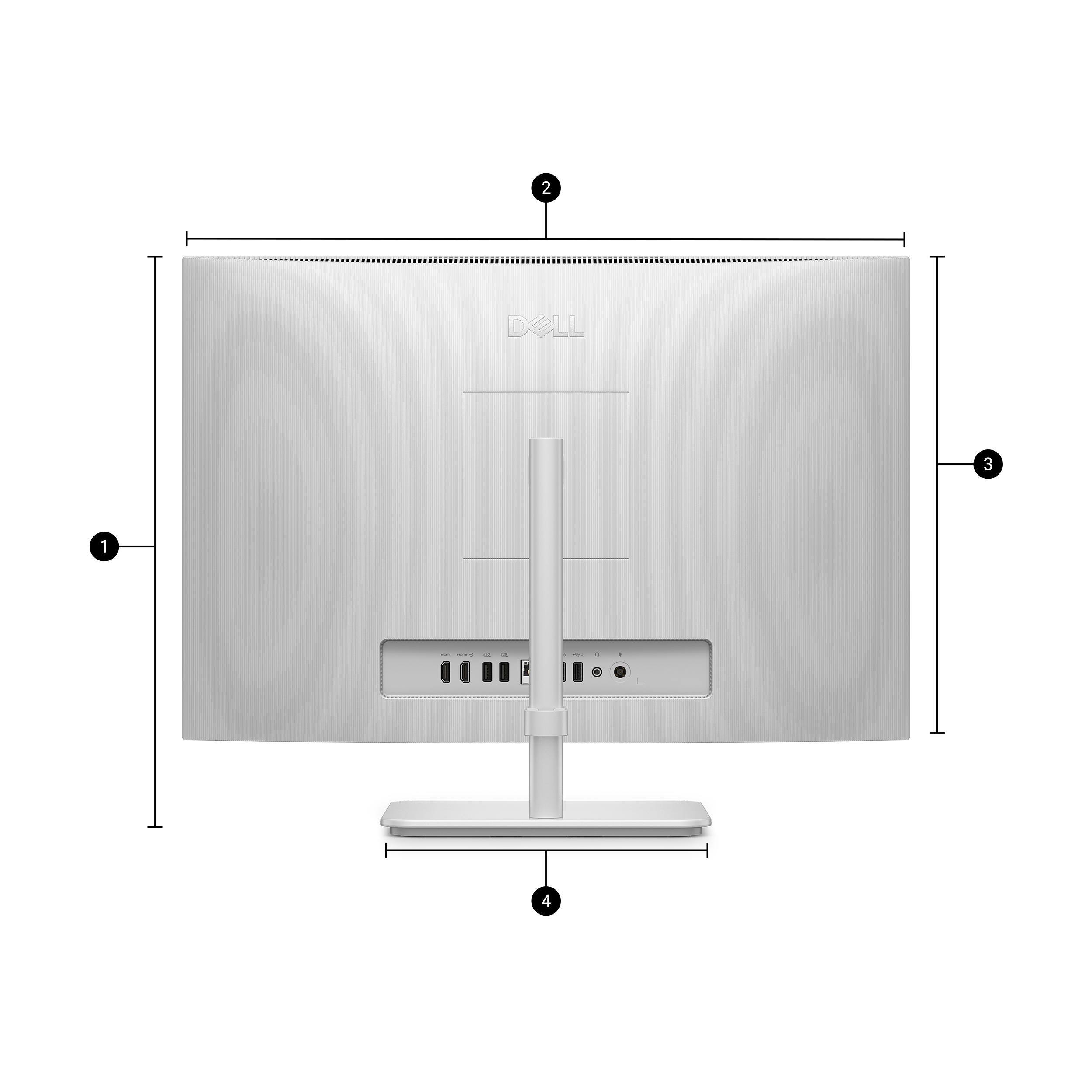 Alt View 6. Dell - 23.8" Full HD IPS Touchscreen All-in-One - Intel Core Ultra 7 355 2026 - 64GB Memory - 2TB Storage - Copilot+ PC - Light Ash.