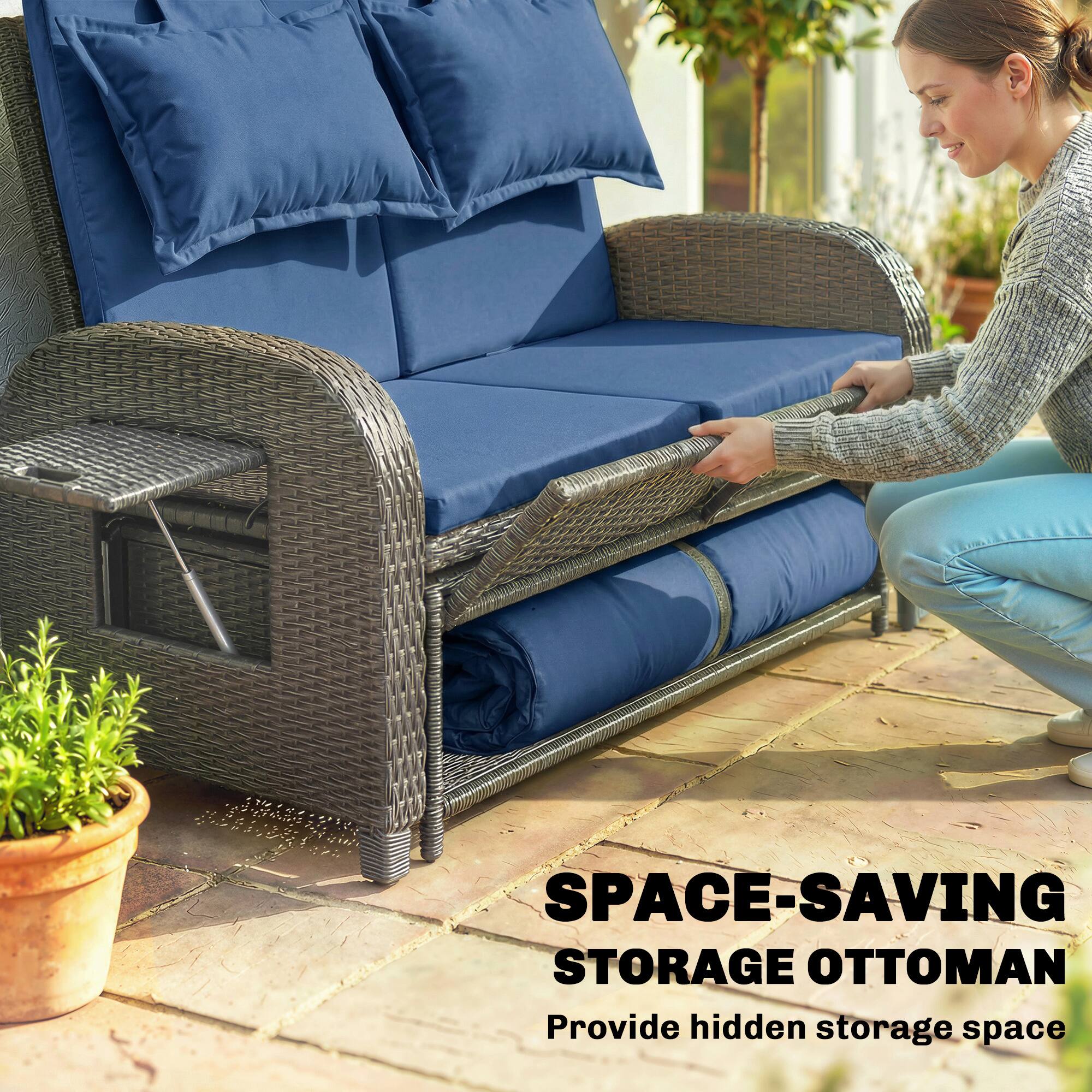 SPACE-SAVING STORAGE OTTOMAN  
Provide hidden storage space