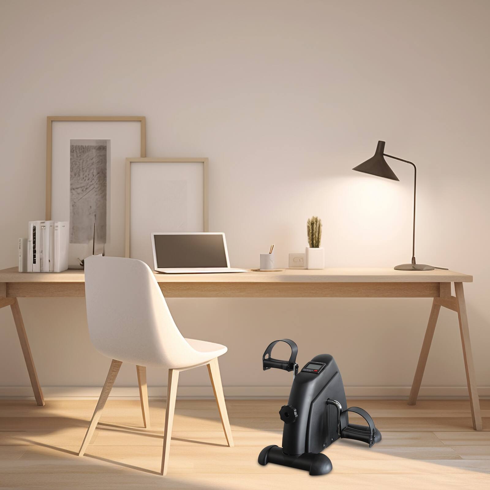 Alt View 2. Tiramisubest - Compact Home Rehabilitation Exercise Bike with LED Display, 120KG Capacity - Black.