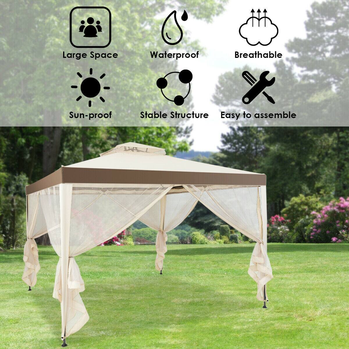Large Space, Waterproof, Breathable, Sun-proof, Stable Structure, Easy to assemble