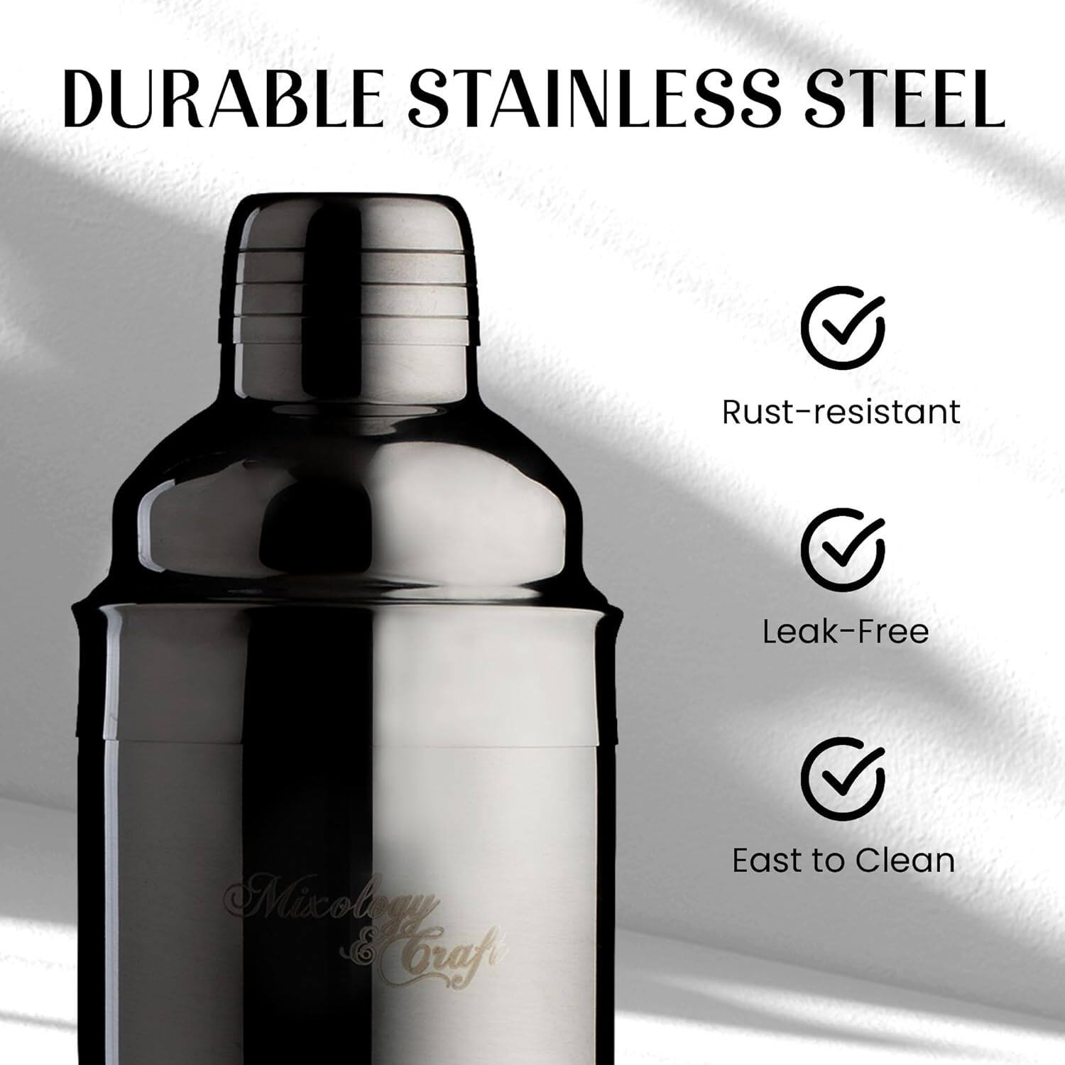 DURABLE STAINLESS STEEL  
Rust-resistant  
Leak-Free  
Easy to Clean