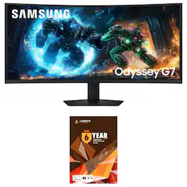 Samsung - LS40FG75DENXZA Curved Monitor with 6 Year Amber Protection (2025) - Black