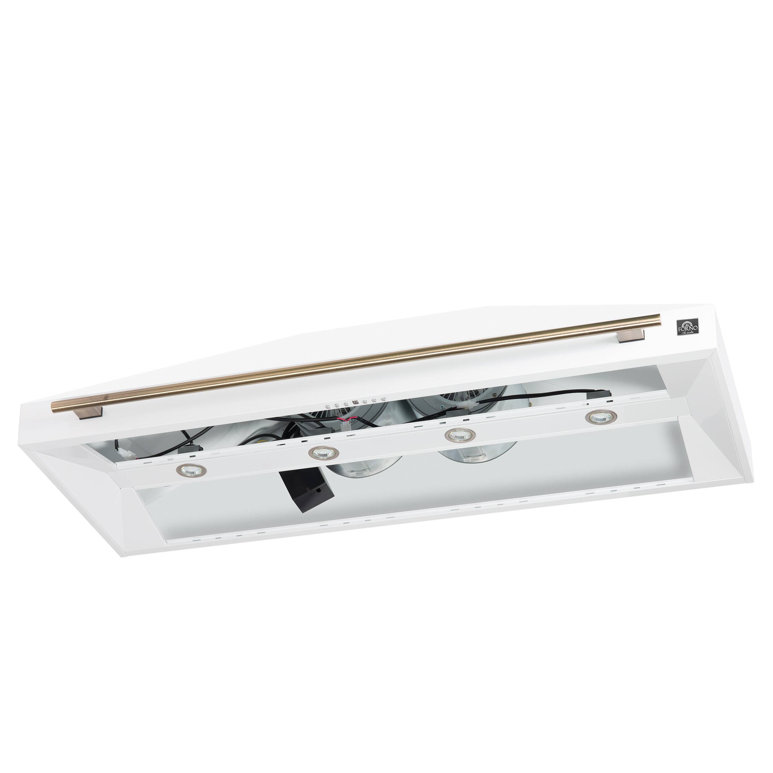 Alt View 2. Forno Appliances - Aria 60 in. Convertible Wall-Mounted Range Hood - White.