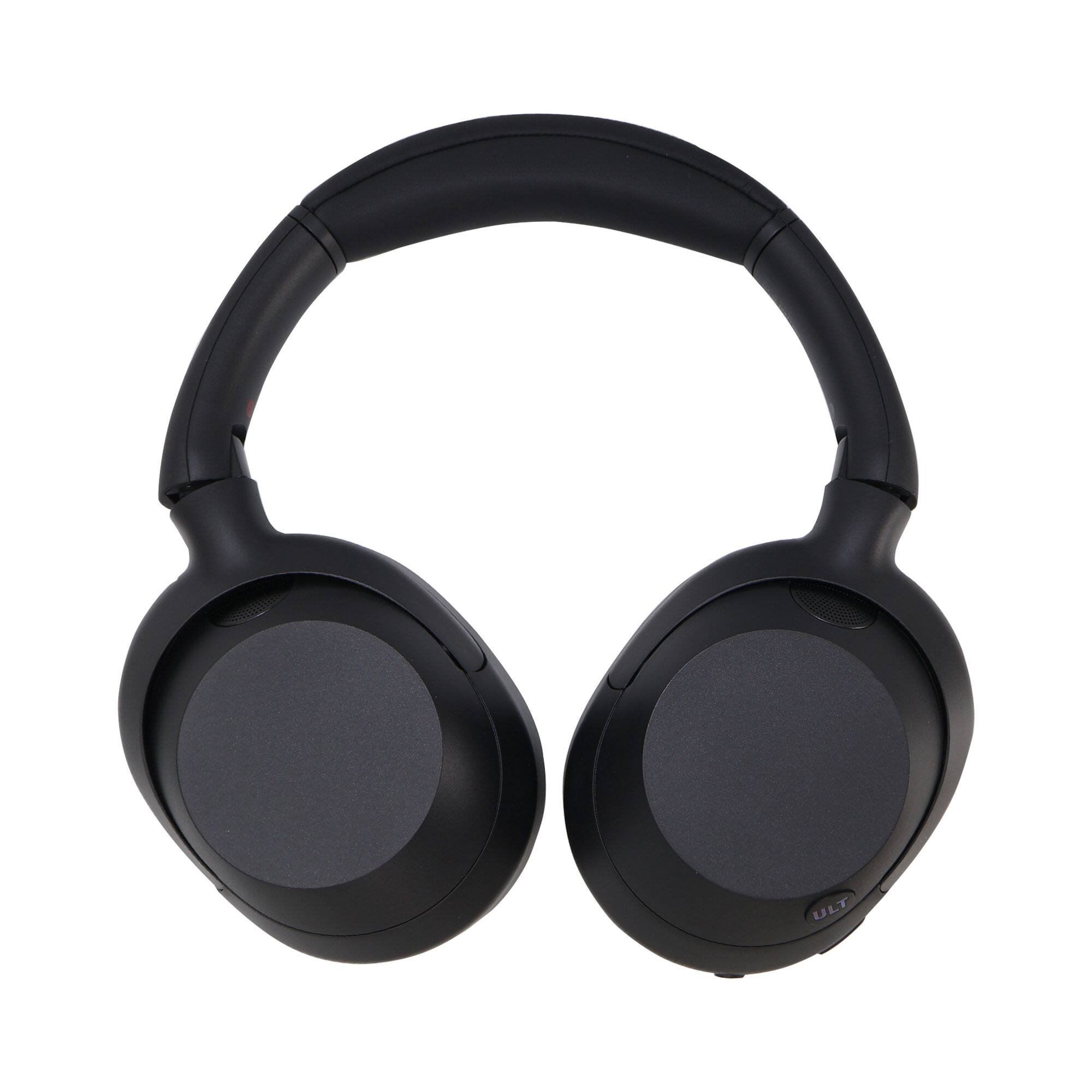 Left. Sony - Sony ULT WEAR Wireless Noise-Canceling Headphones Black with Software + Earbuds - Black.
