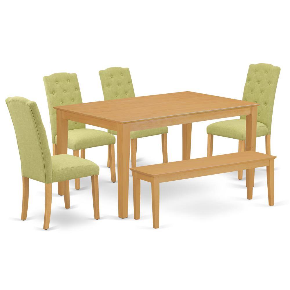 Back. East West Furniture - Dining Room Set Oak - Oak.