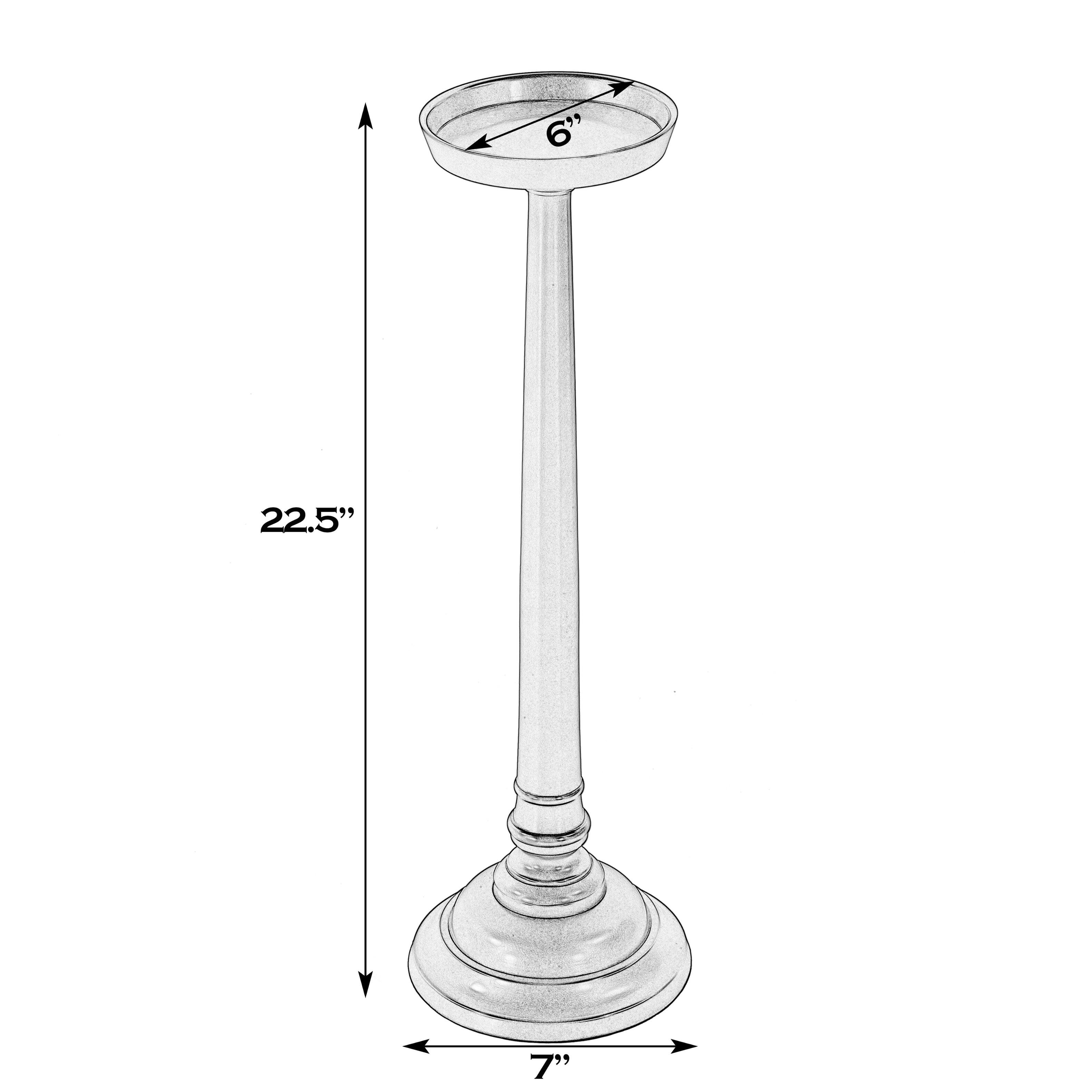Alt View 3. Butler Specialty - Tilly 7 in. W Round All Metal Pedestal Base End Table - Bronze.
