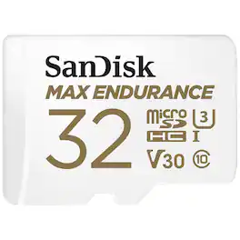 SANDISK - MAX ENDURANCE UHS-I U3 microSD Memory Card with SD Adapter