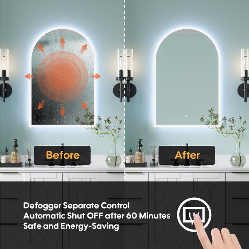 Before After  
Defogger Separate Control  
Automatic Shut OFF after 60 Minutes  
Safe and Energy-Saving