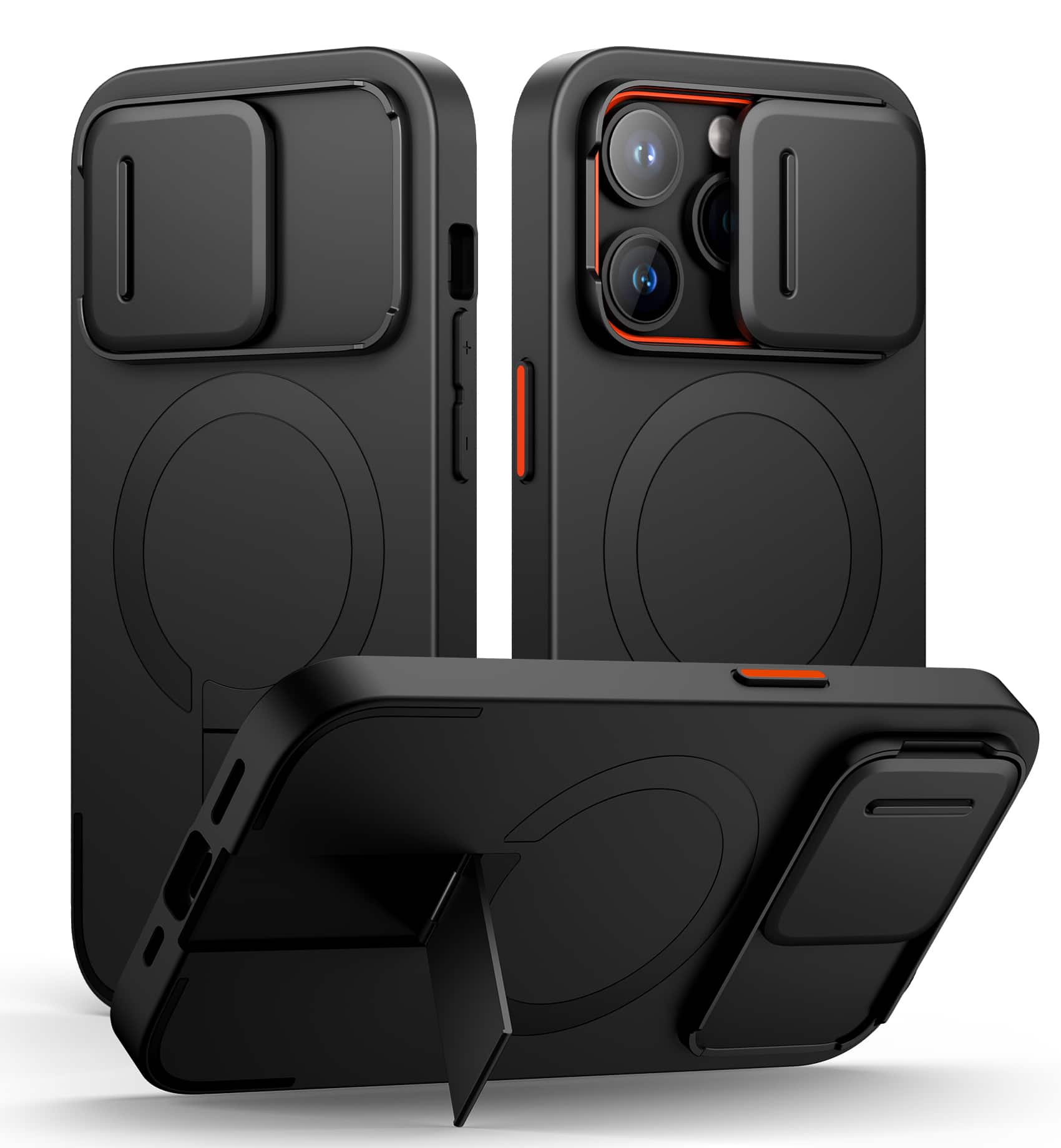 SURITCH - Bumper Case for iPhone 14 Pro with Camera Cover, Kickstand, Compatible with MagSafe, Shockproof Slim Protective Cover - Aurora Black price history on PriceWatchPro