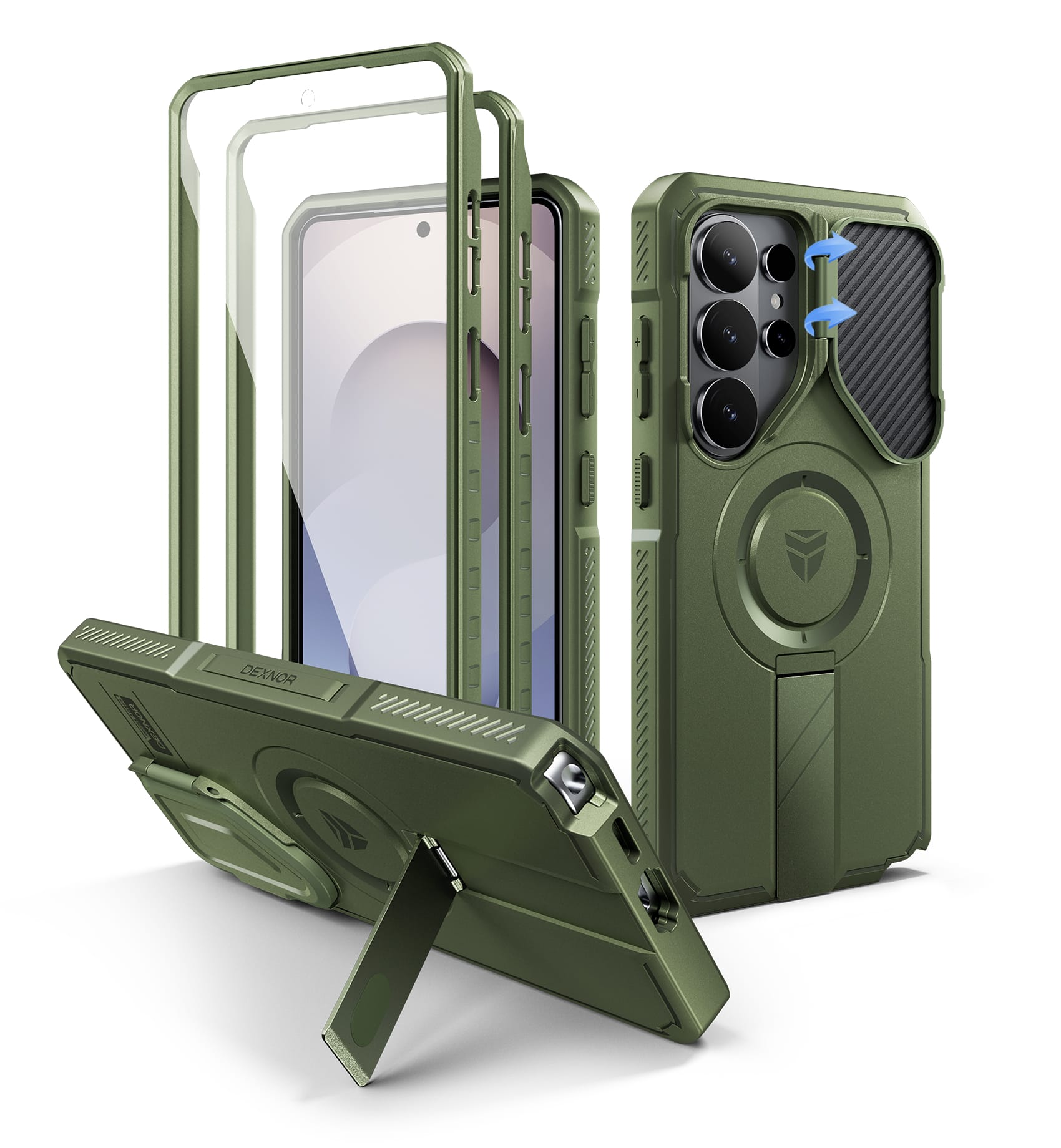 dexnor - for Samsung Galaxy S26 Ultra Case Compatible with MagSafe Rugged Shockproof Bumper Case 6.9 inch - Army Green price history on PriceWatchPro