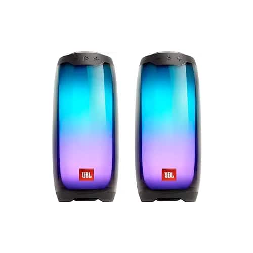 JBL - Pulse 4 Wireless Bluetooth IPX7 Waterproof Speaker Pair Bundle - Black