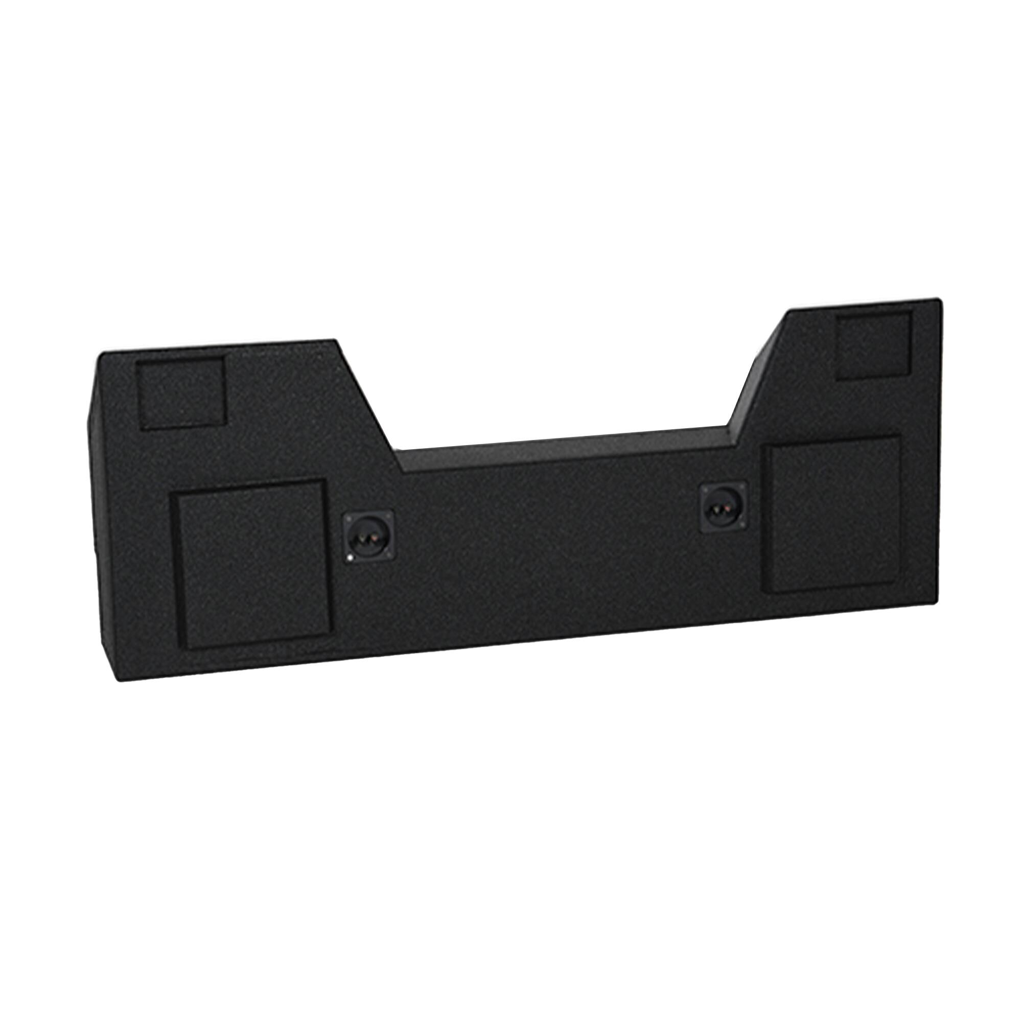 Alt View 2. QPower - QPower Dual 12" Subwoofer Enclosure for Dodge Ram Crew Cab & Quad Cab 2019-2025 - BED LINER BLACK.