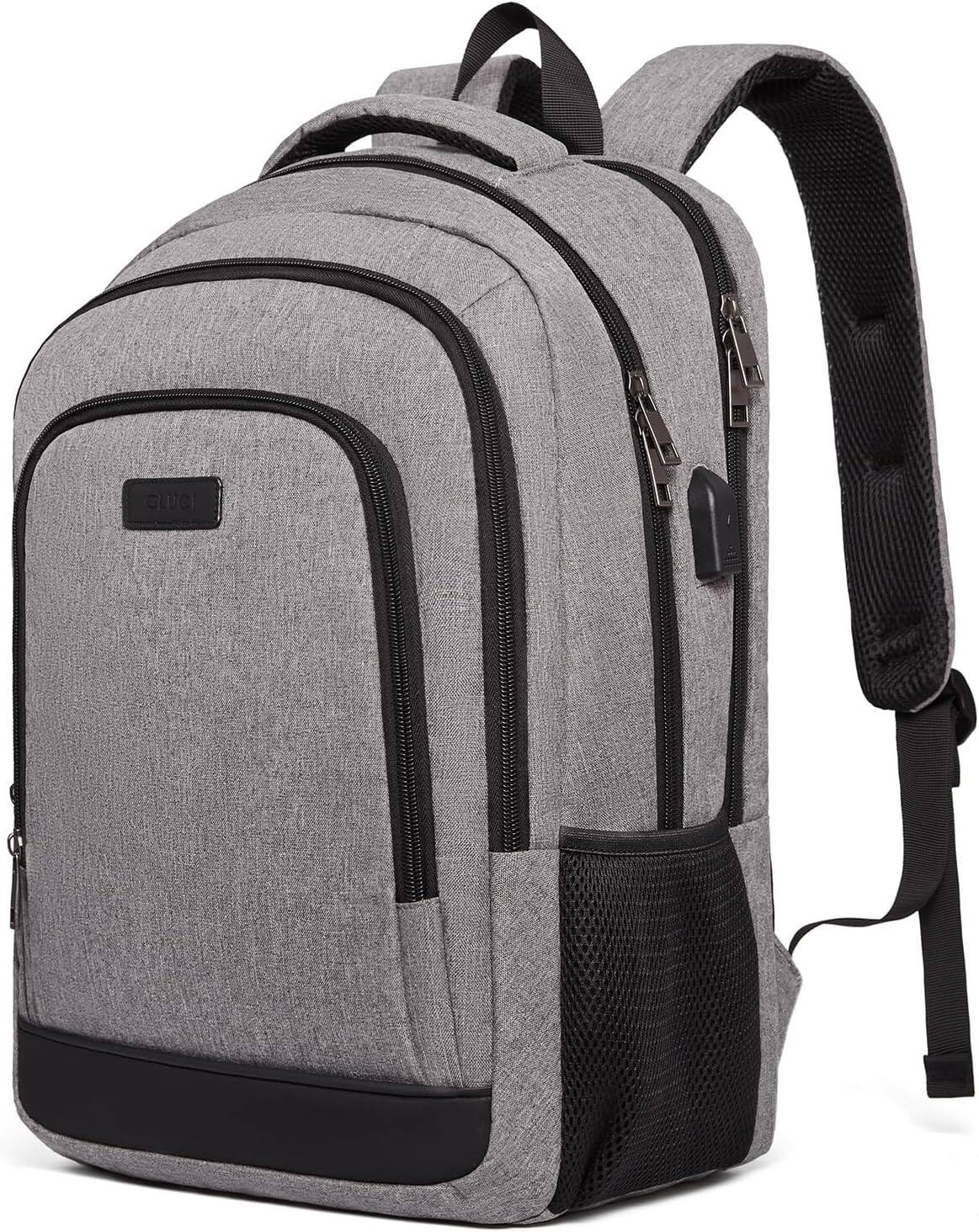 Front. Vulpecula Spade - Laptop Backpack for Men Women School Backpack College Bookbag for Men Water Resistant Travel Work Backpacks - Grey.
