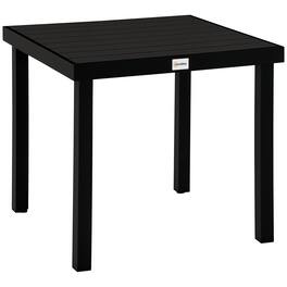 Outsunny - Outdoor Dining Table for 4 Person, Square Patio Table, Aluminum Metal Legs for Garden, Lawn, Patio - Black