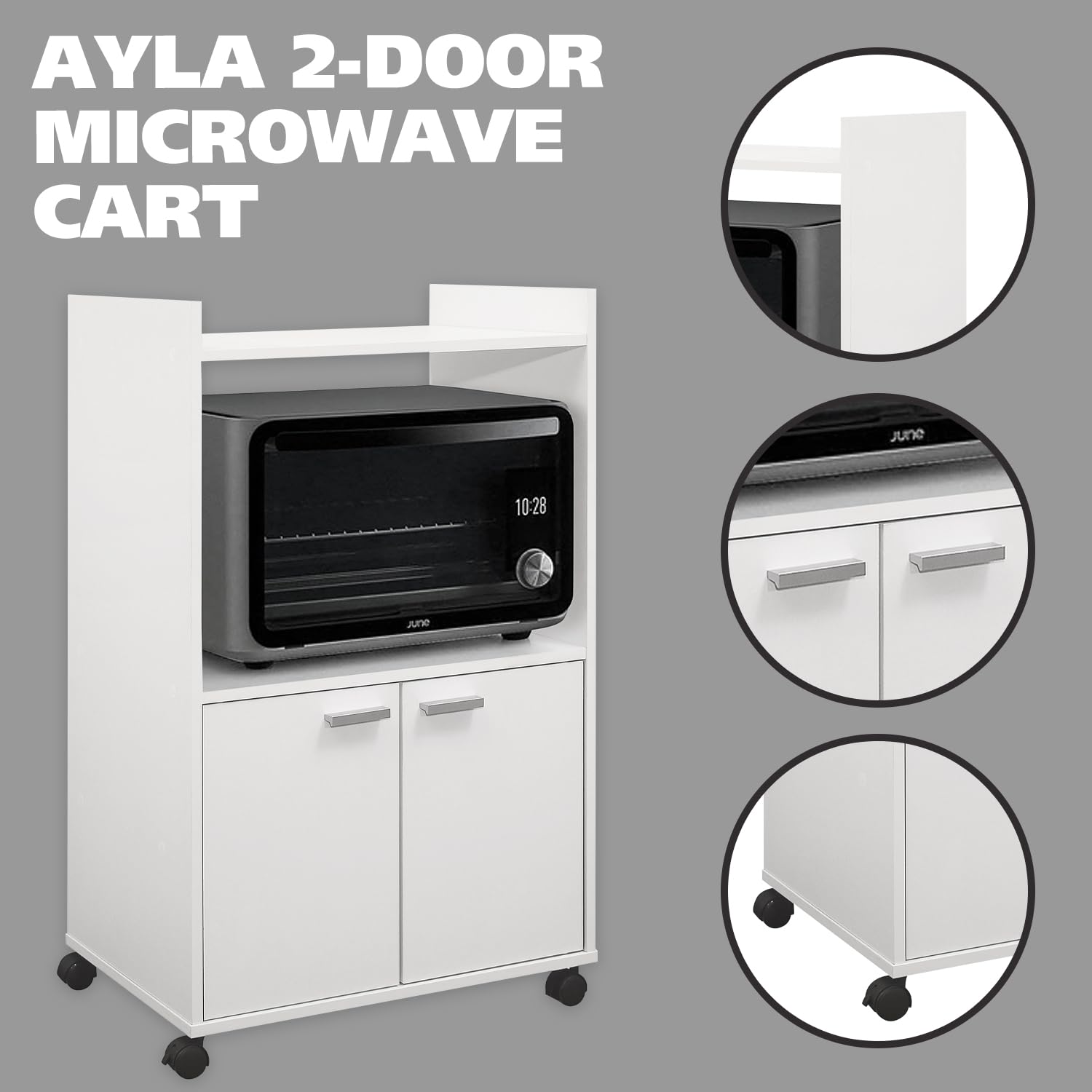AYLA 2-DOOR MICROWAVE CART

June 10:28