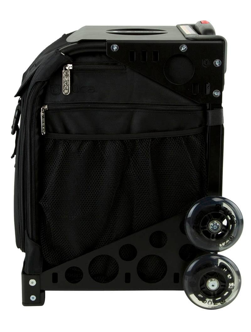 Left. Zuca - ZUCA Stealth Sport Insert Bag with Black Frame (Non-Flashing Wheels) - Black.