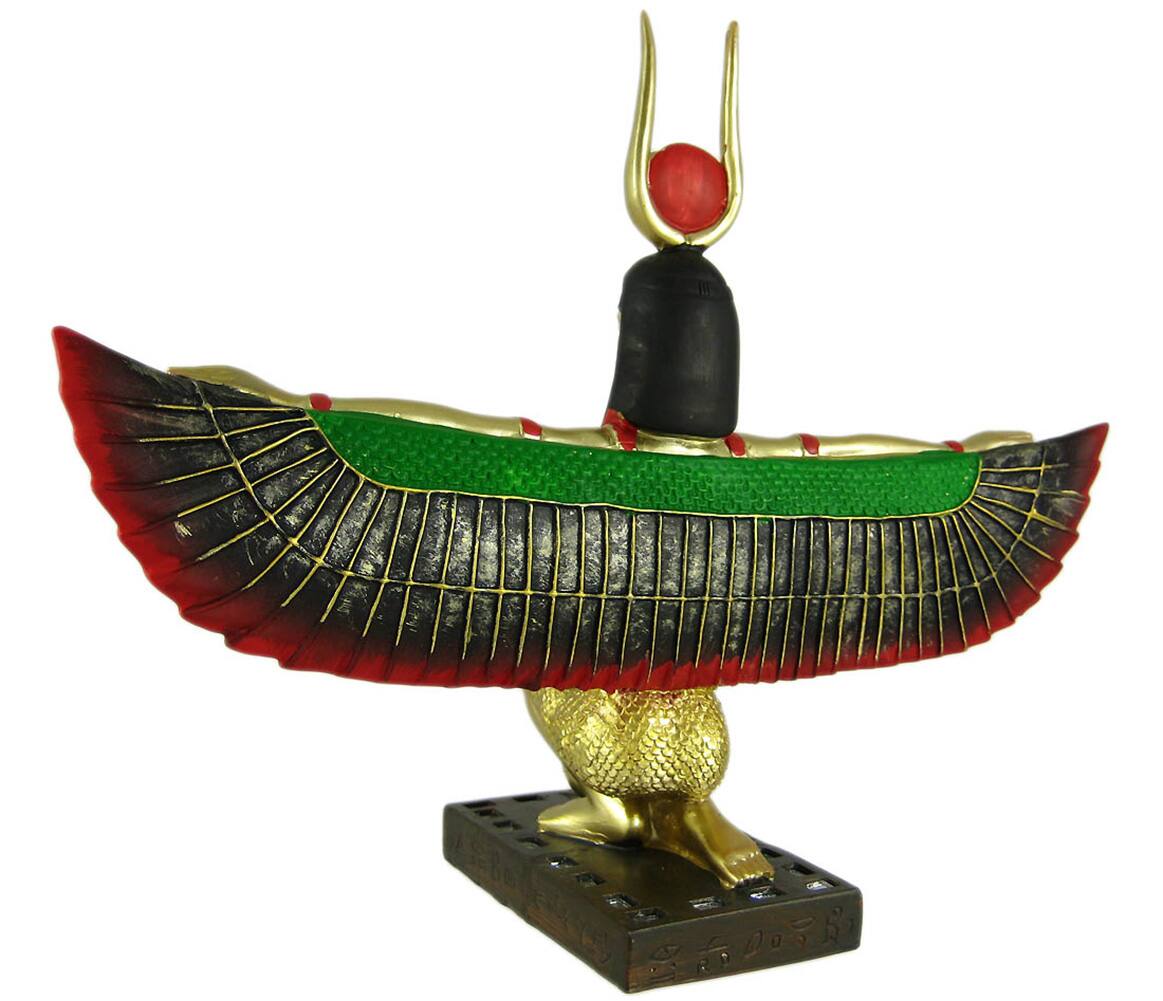 Alt View 2. Zeckos - Winged Isis Egyptian Goddess Statue Deity Mythology - Brown.
