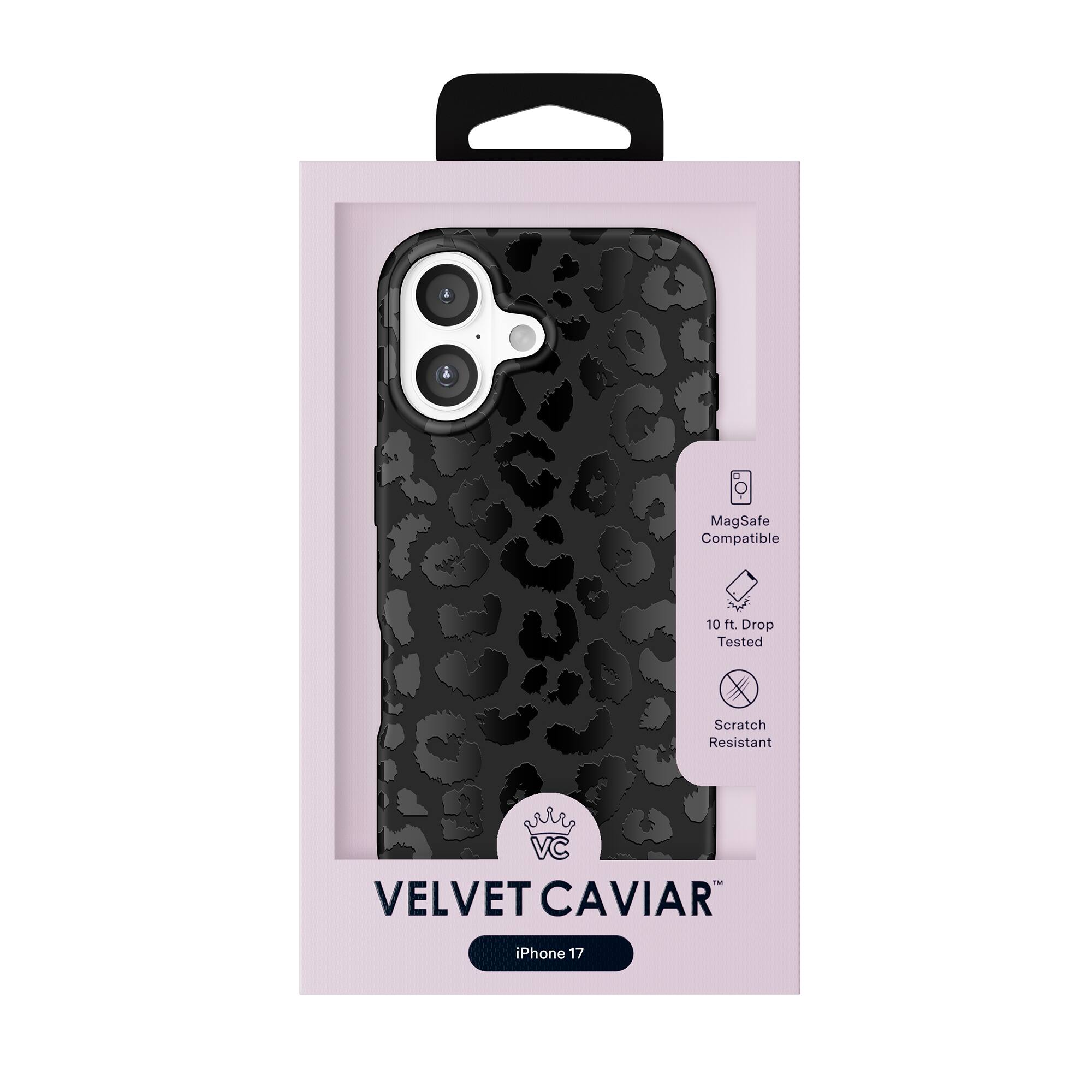 MagSafe Compatible  
10 ft. Drop Tested  
Scratch Resistant  

VELVET CAVIAR  
iPhone 17