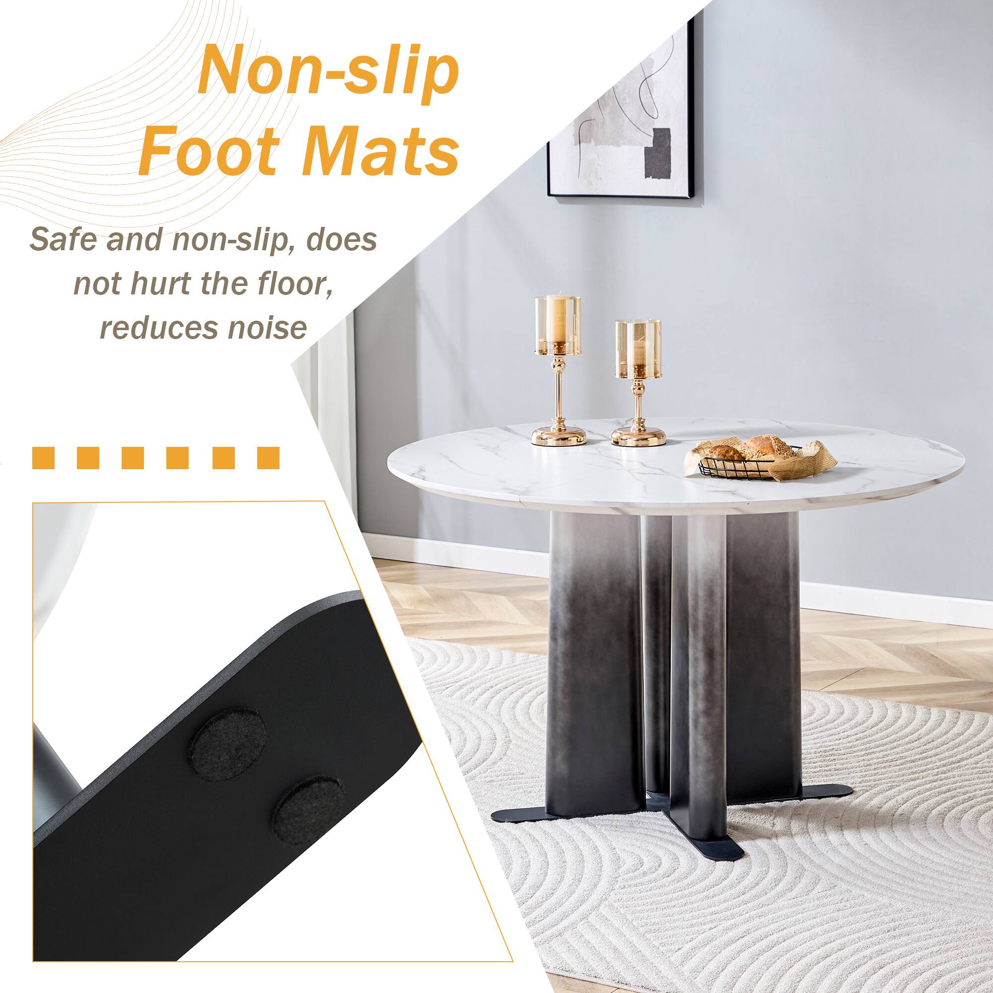 Non-slip Foot Mats

Safe and non-slip, does not hurt the floor, reduces noise