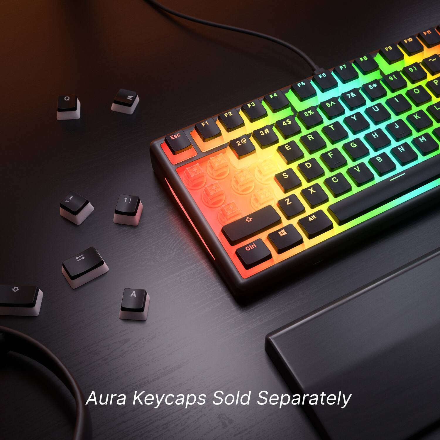 2@ F2 3# F3 4$ F4 5% F5 6A 78 F6 9 F7 0) F8 FB F9 F10 F11 Esc Alt G H I J K L M O P 0) Q R S T U V X Y Z Aura Keycaps Sold Separately