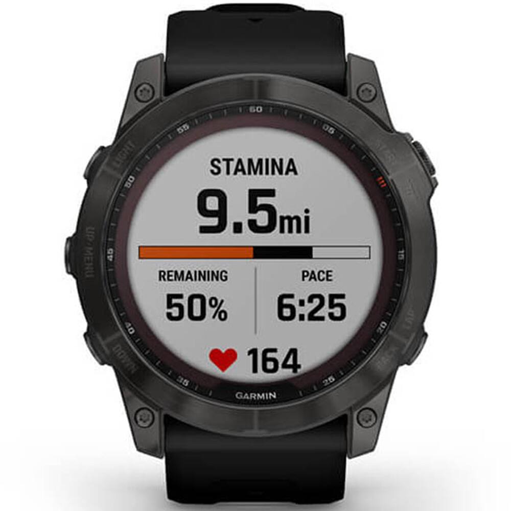 STAMINA  
9.5mi  

REMAINING  
50%  

PACE  
6:25  

164  

GARMIN