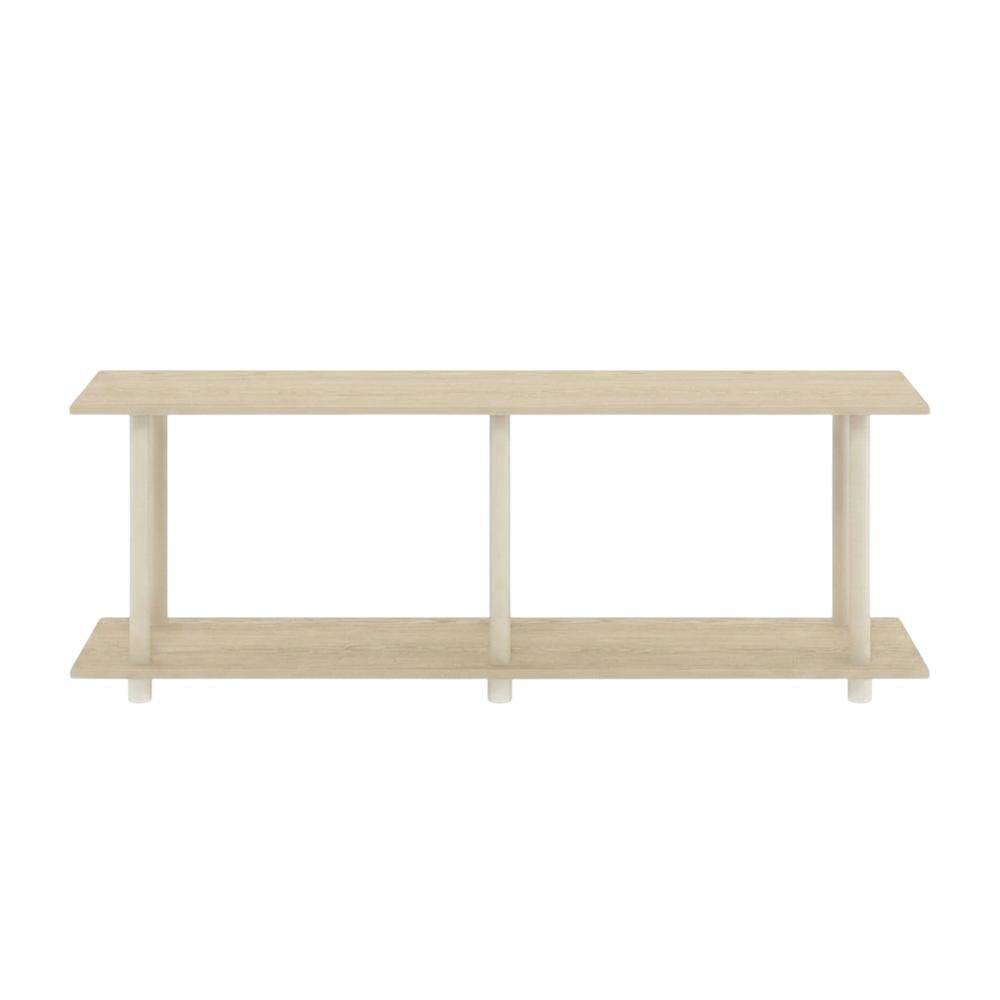 Back. FurniFact - FurniFact Side Table, Quality Build, Durable Wood Frame - Bauhaus Oak - Bauhaus Oak/Beige.