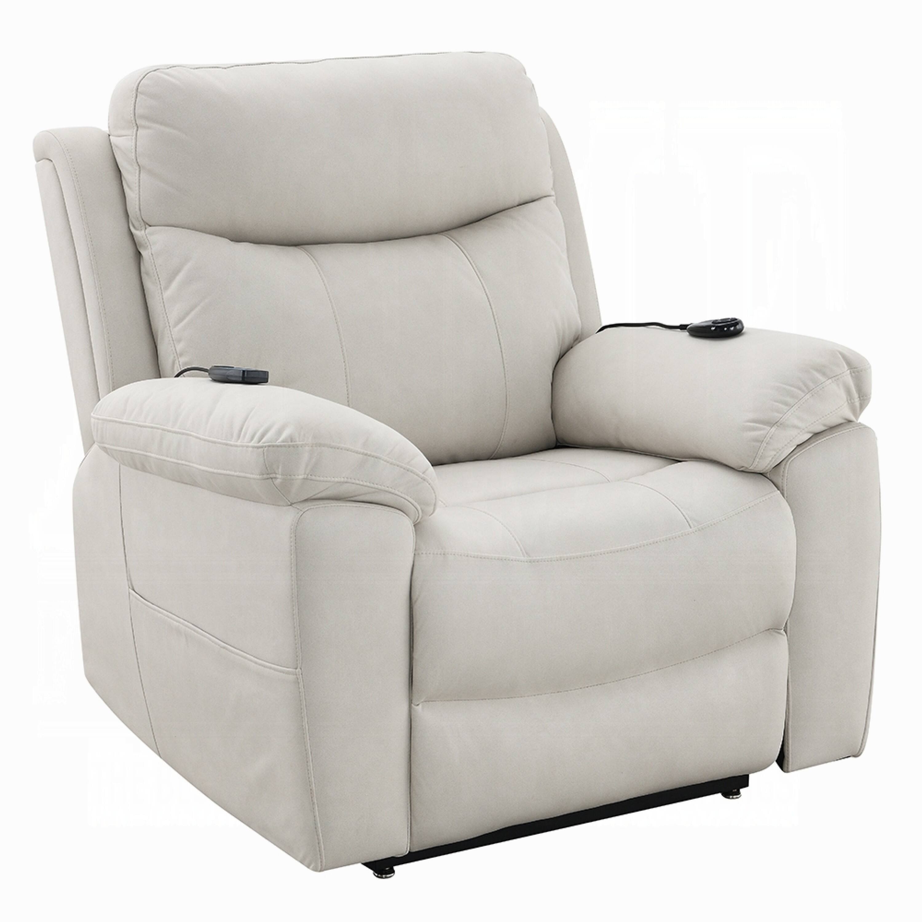 Front. Manhattan Lane - Cheru Power Motion Lift and Recliner Chair with Heated Massage - Ivory.