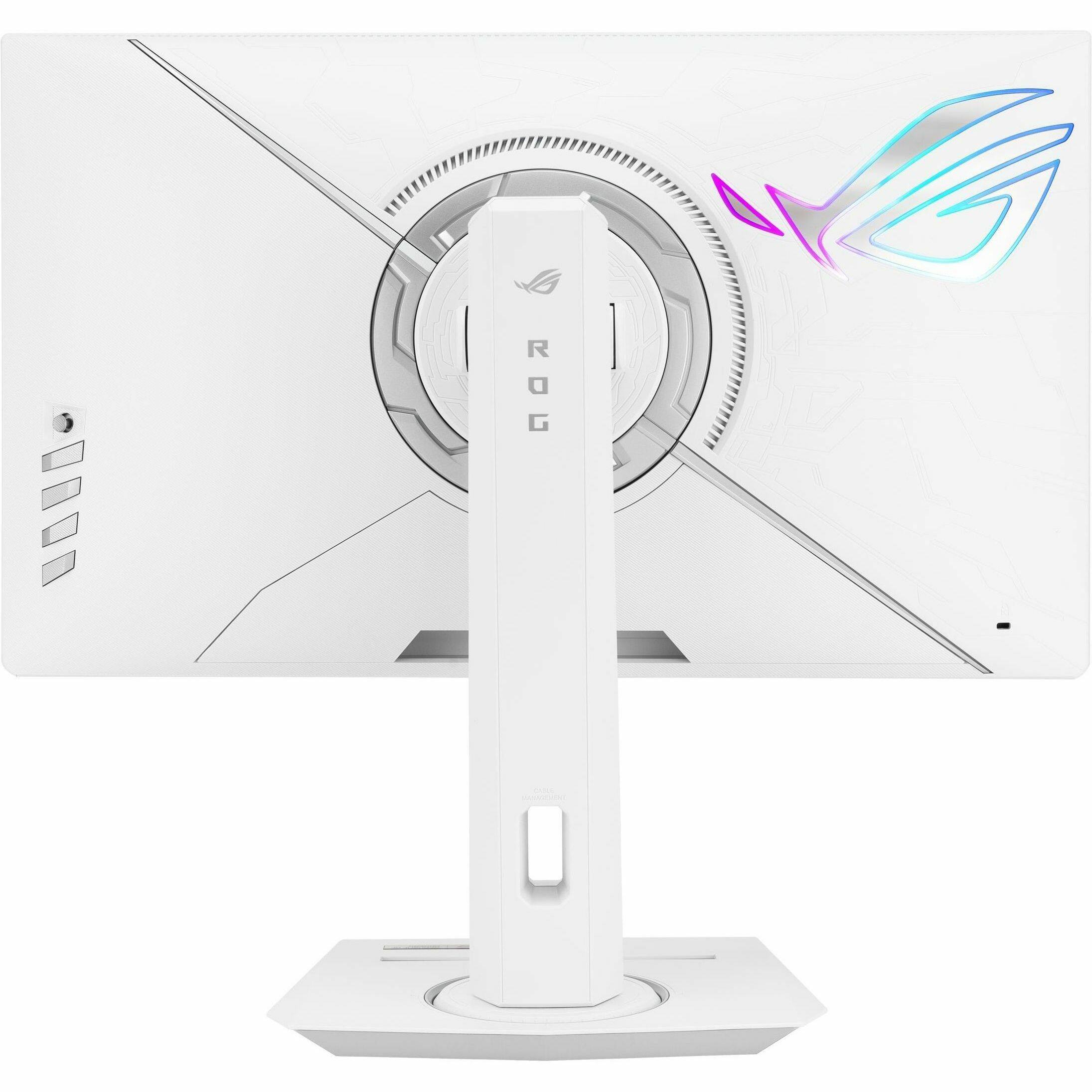Back. ASUS - ASUS ROG Strix 24" 380Hz IPS 1ms FreeSync/G-SYNC HDR400 White Monitor w/ Adjustable Stand XG259QNG-W - White.