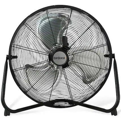 Front. Hurricane - Hurricane Pro 20 Inch 3 Adjustable Speed High Velocity Metal Fan, Black - Black.