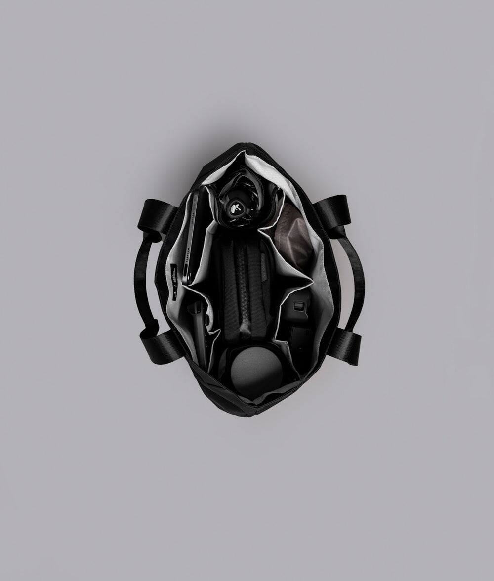 Alt View 5. ALPAKA - Elements Tote Bag 14.5L Weatherproof Foldable Travel Tote with Magnetic Closure - B/G Axoflux 210D.